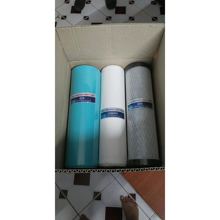 Bộ 3 lõi lọc OCB, CTO, CERAMIC dùng cho máy lọc nước Đại Việt